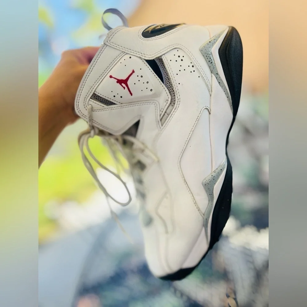 JORDAN Shoes TRUE FLIGHT Mens Size 11.5 WHITE CEMENT Basketball Sneaker 342964-